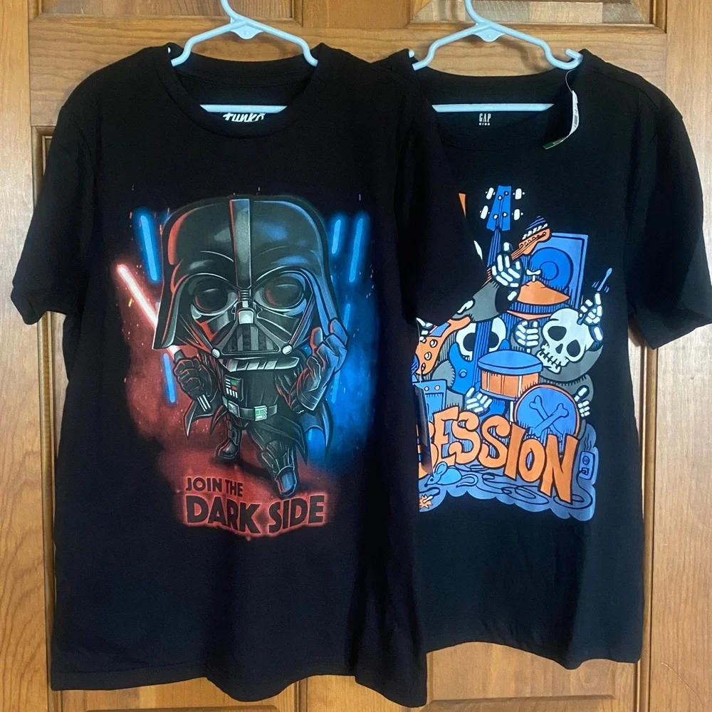 NWT Gap black & NWT Funko Star Wars short sleeve shirts, L/10